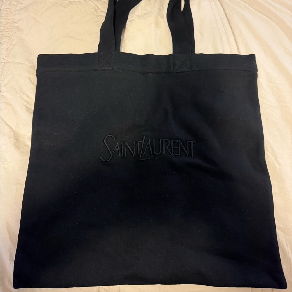 Saint Laurent fleece tote bag